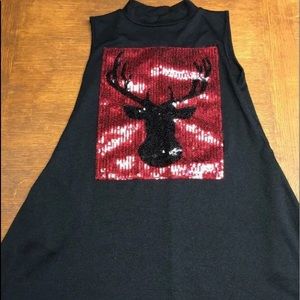 LOVE, KUZA reindeer dress size small